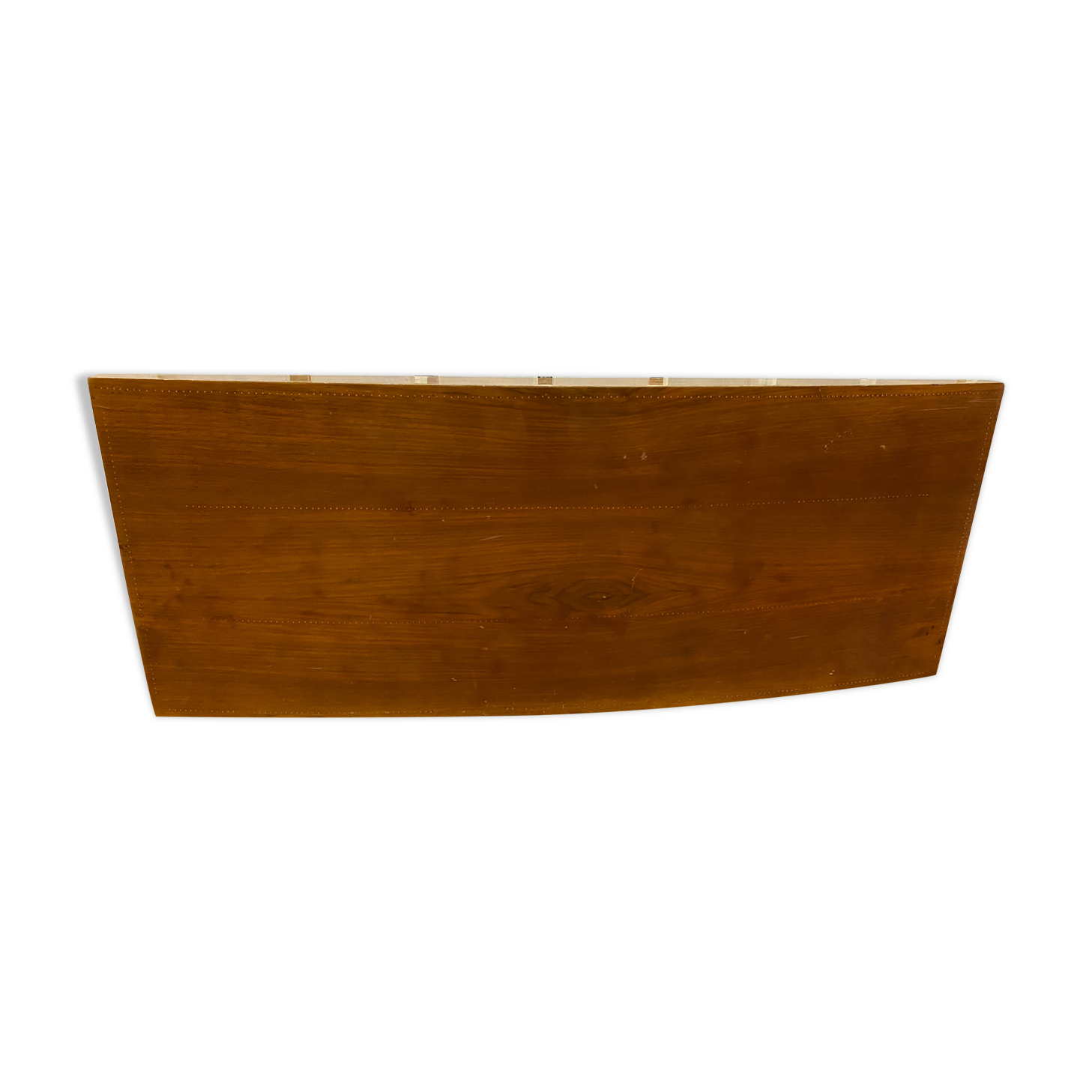 André Sornay walnut wooden headboard with brass nail assembly