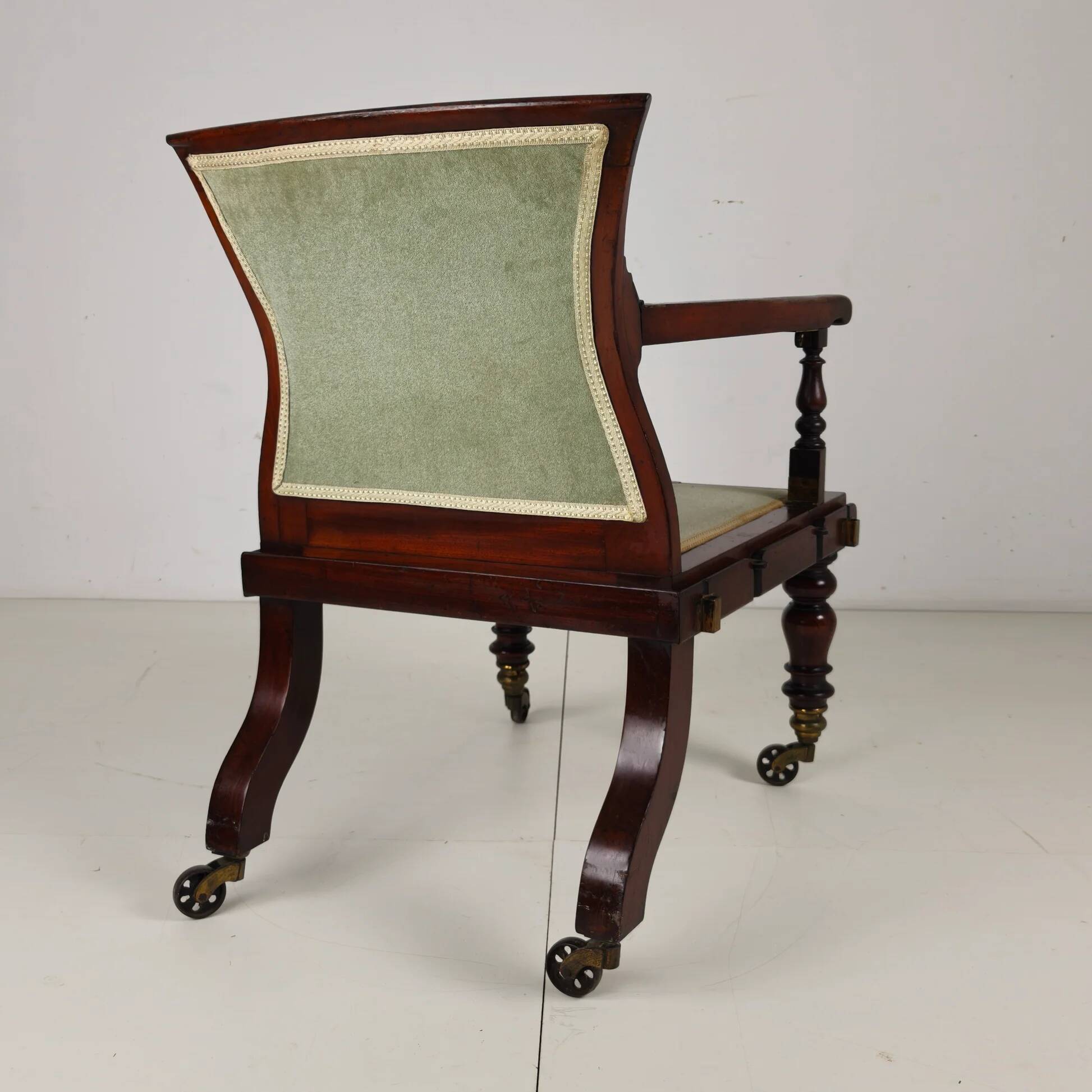 Rare fauteuil ajustable victorien par J. Alderman, Londres