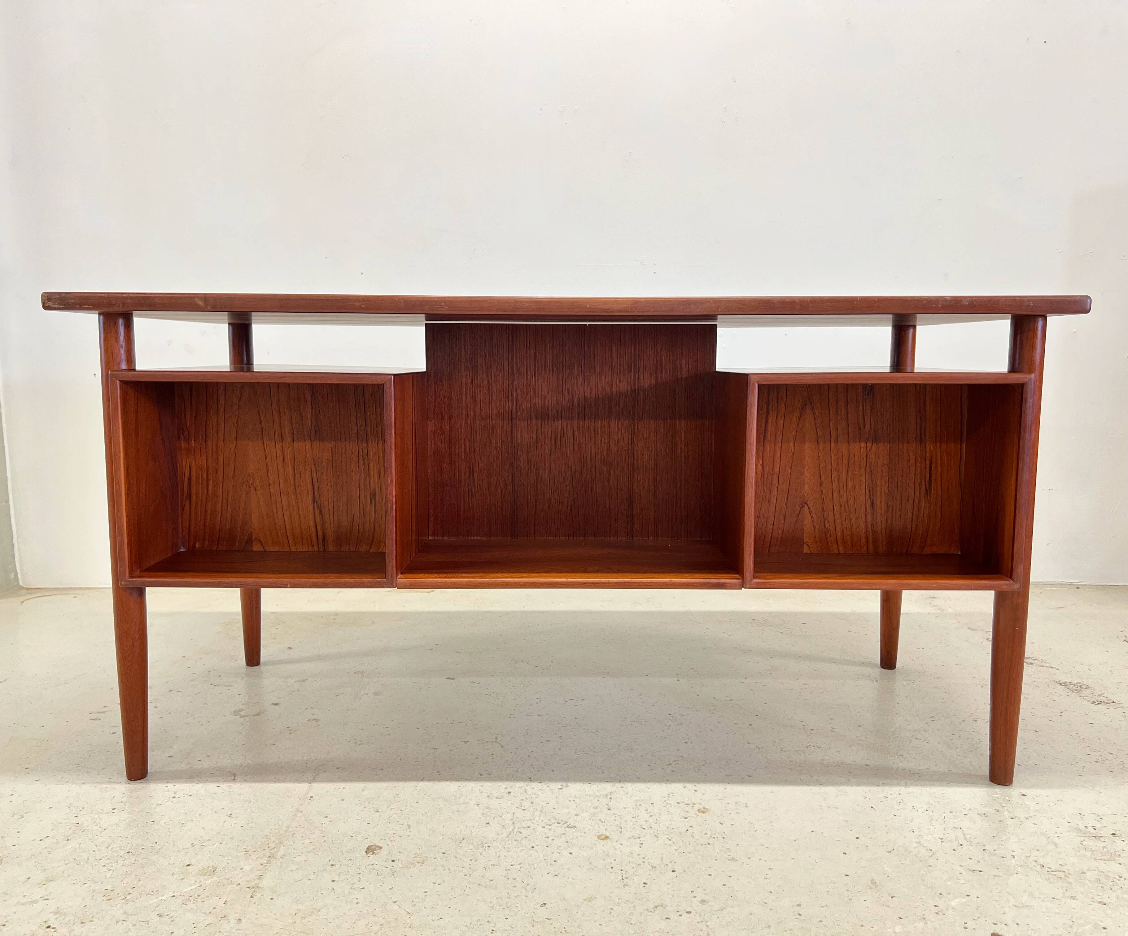 Danish Teak 'Floating-Top' Desk, 1960s.