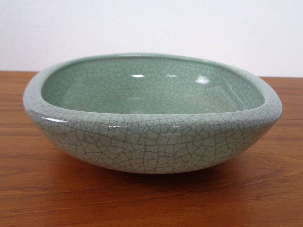 Craquele Glaze Ceramic 5749 Bowl by Friedgard Glatzle for Karlsruher Majolika, 1950s