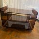 TV stand 70s smoked plexiglass