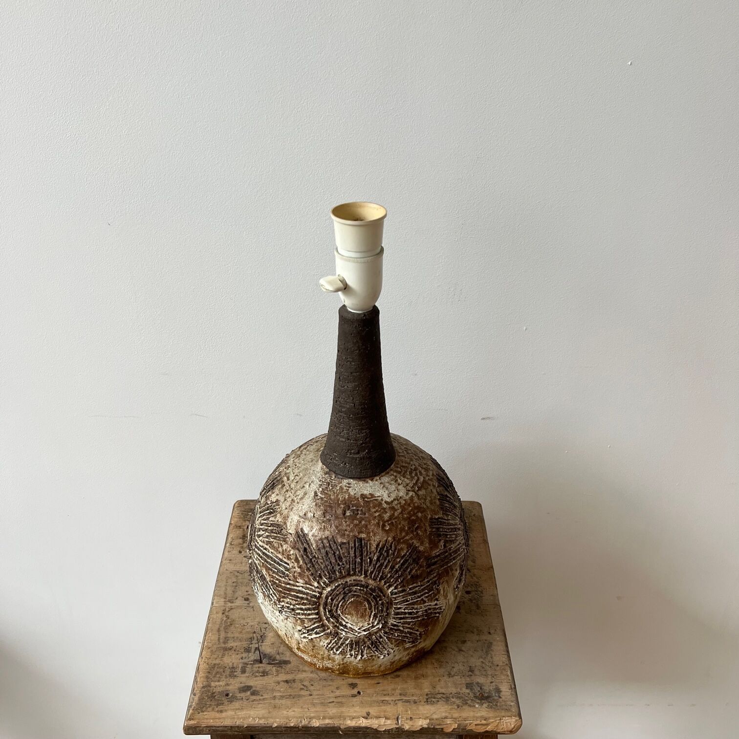Danish mid-century ceramic table lamp base