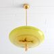 Vintage art deco yellow opaline basin pendant light