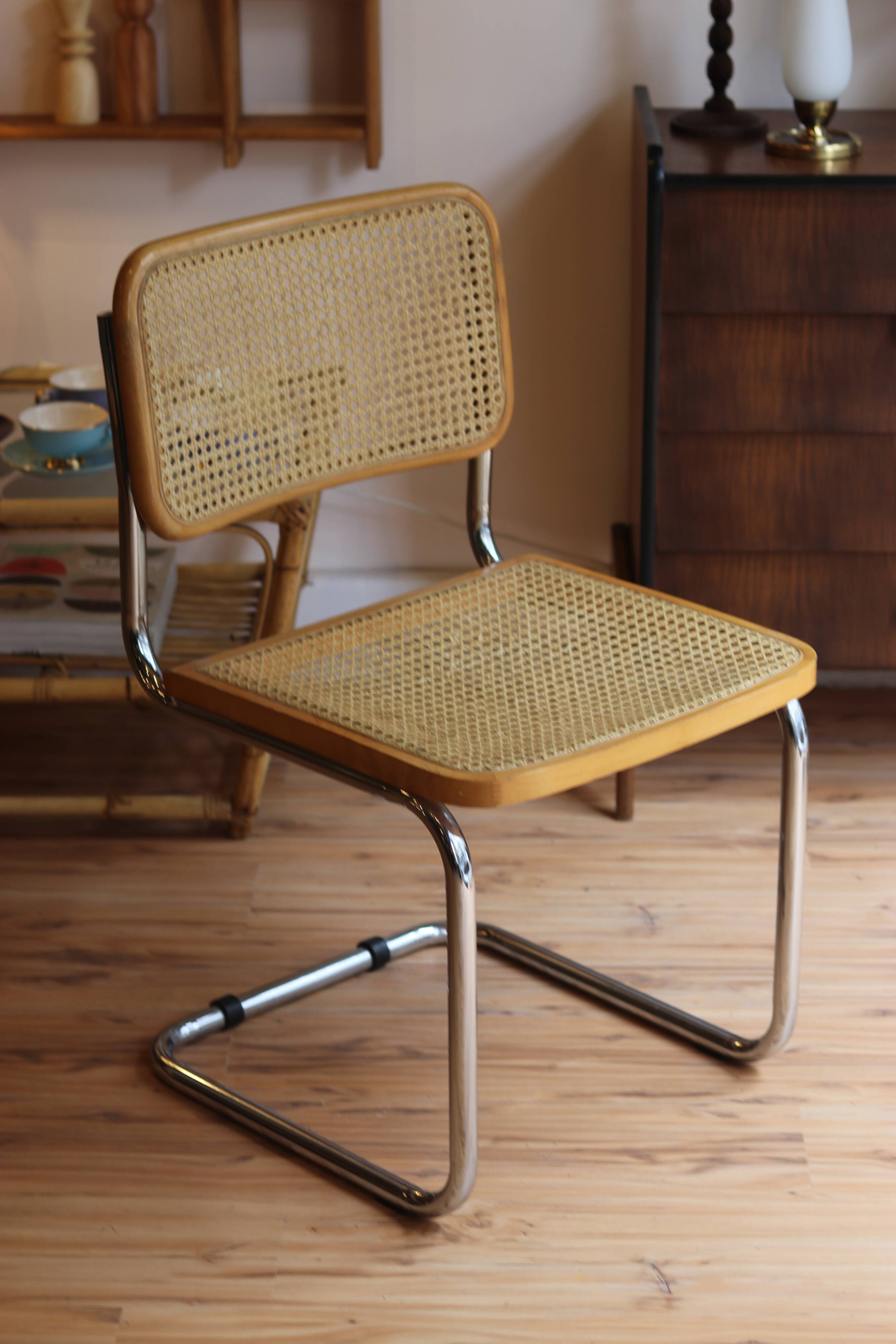 Vintage Cesca chair, light wood