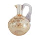 Glass pitcher decorated with 19th century flowers