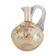 Glass pitcher decorated with 19th century flowers