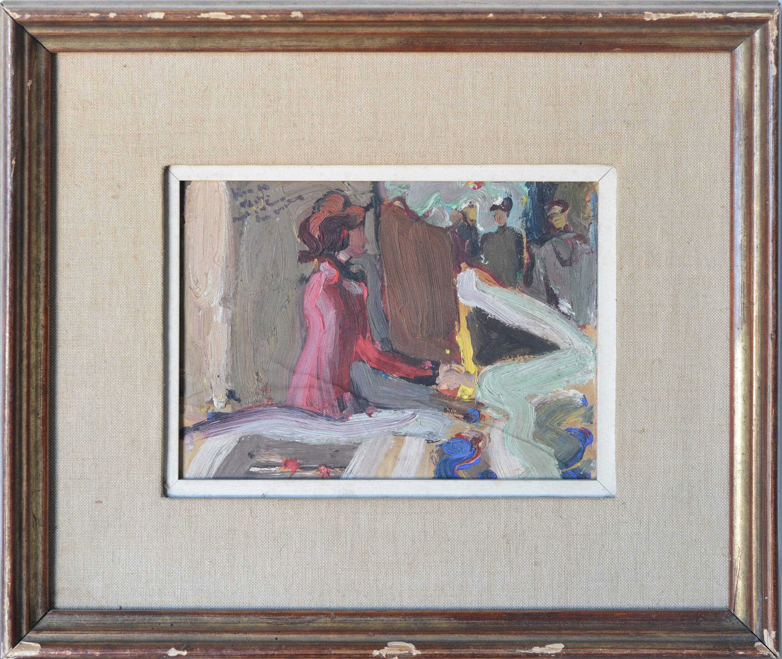 The Piano Player - Impressionist Oil Sketch