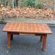 Table basse vintage en chêne et céramique