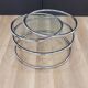 Glass and chrome coffee table