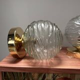 Pair of vintage globe wall lights