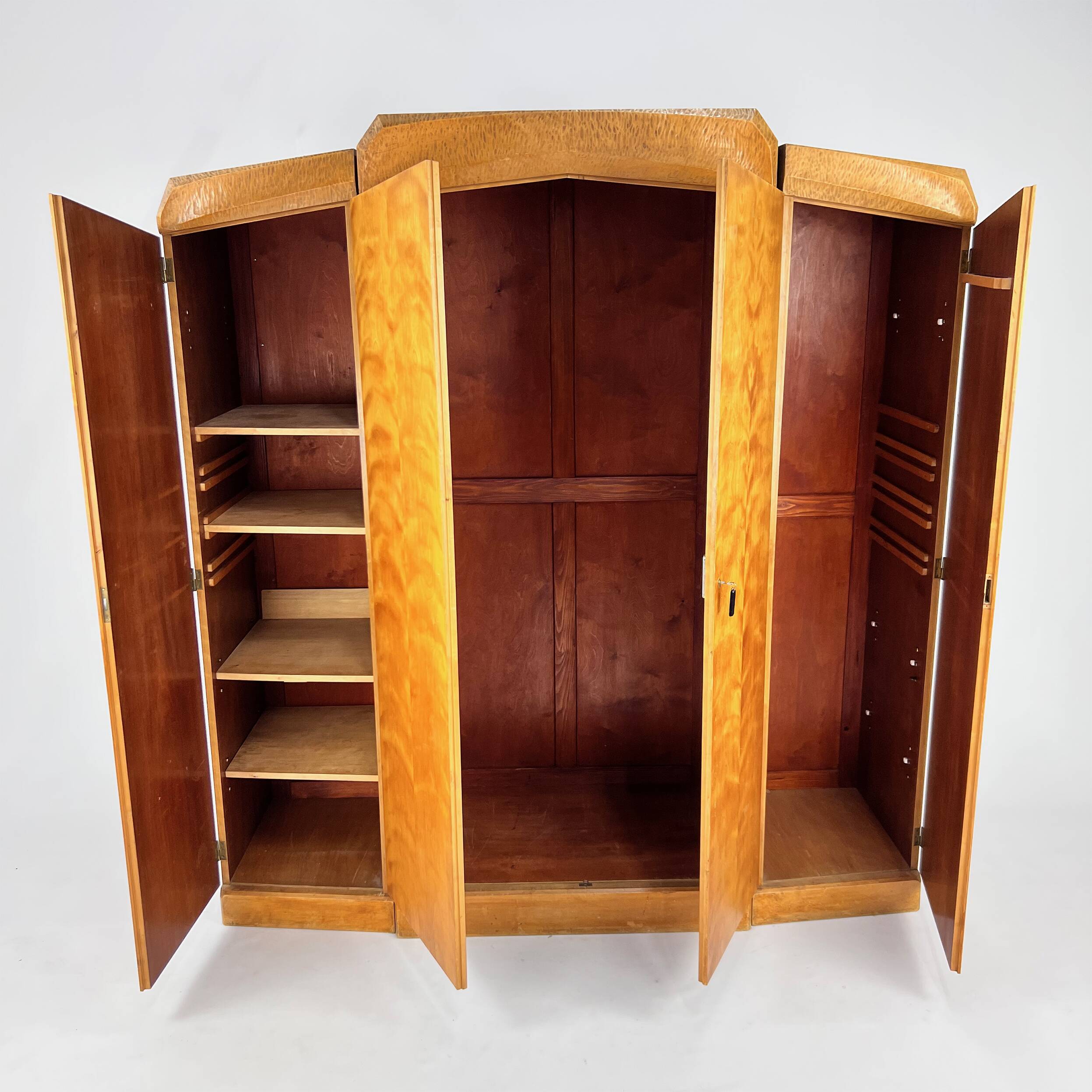 Anthroposophical Handmade Wardrobe, Netherlands, 1940s