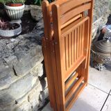 Pair of folding chairs Scandinavian style 60/70