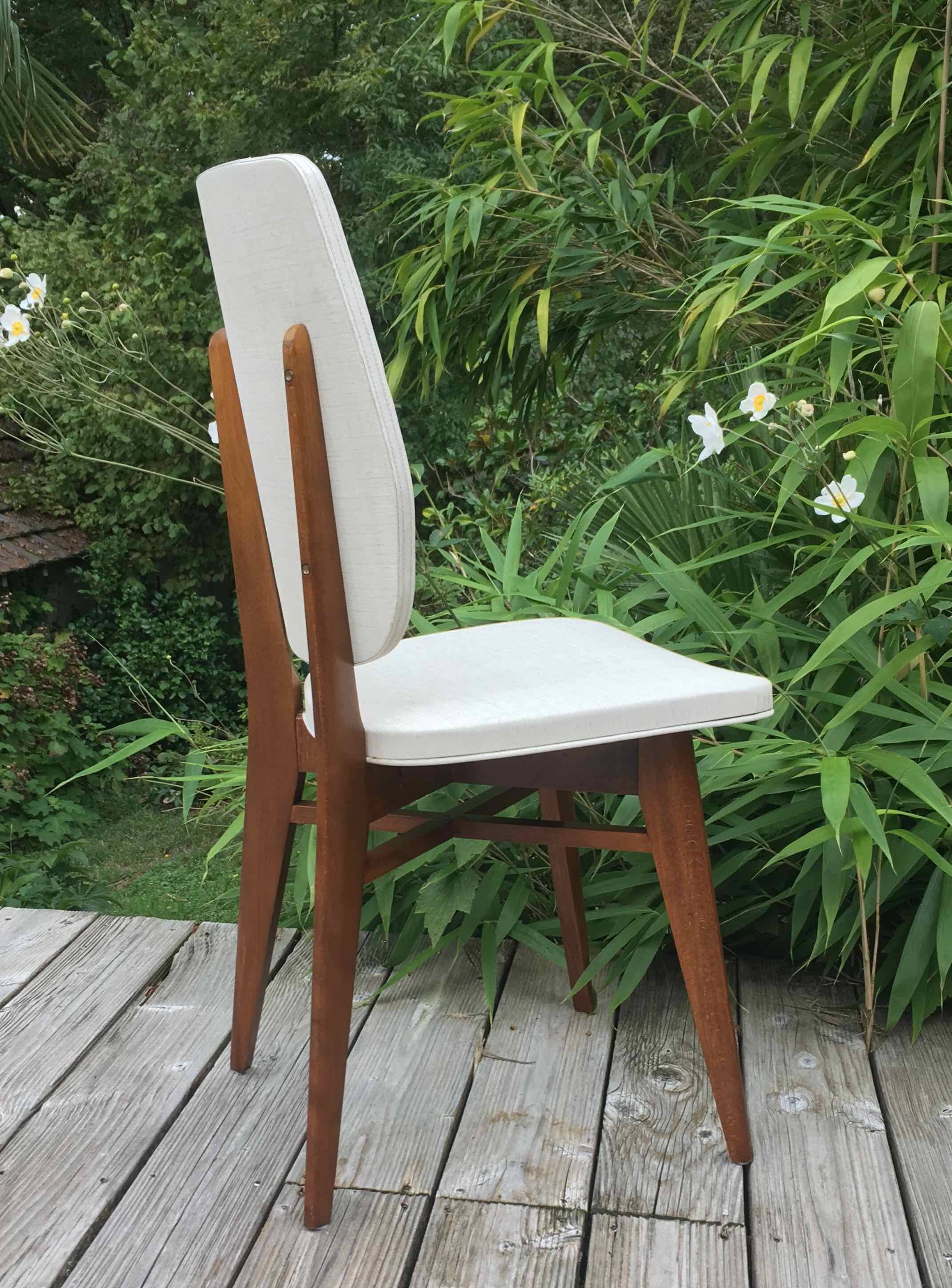 4 chaises en teck design 1960