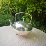 Silver metal teapot