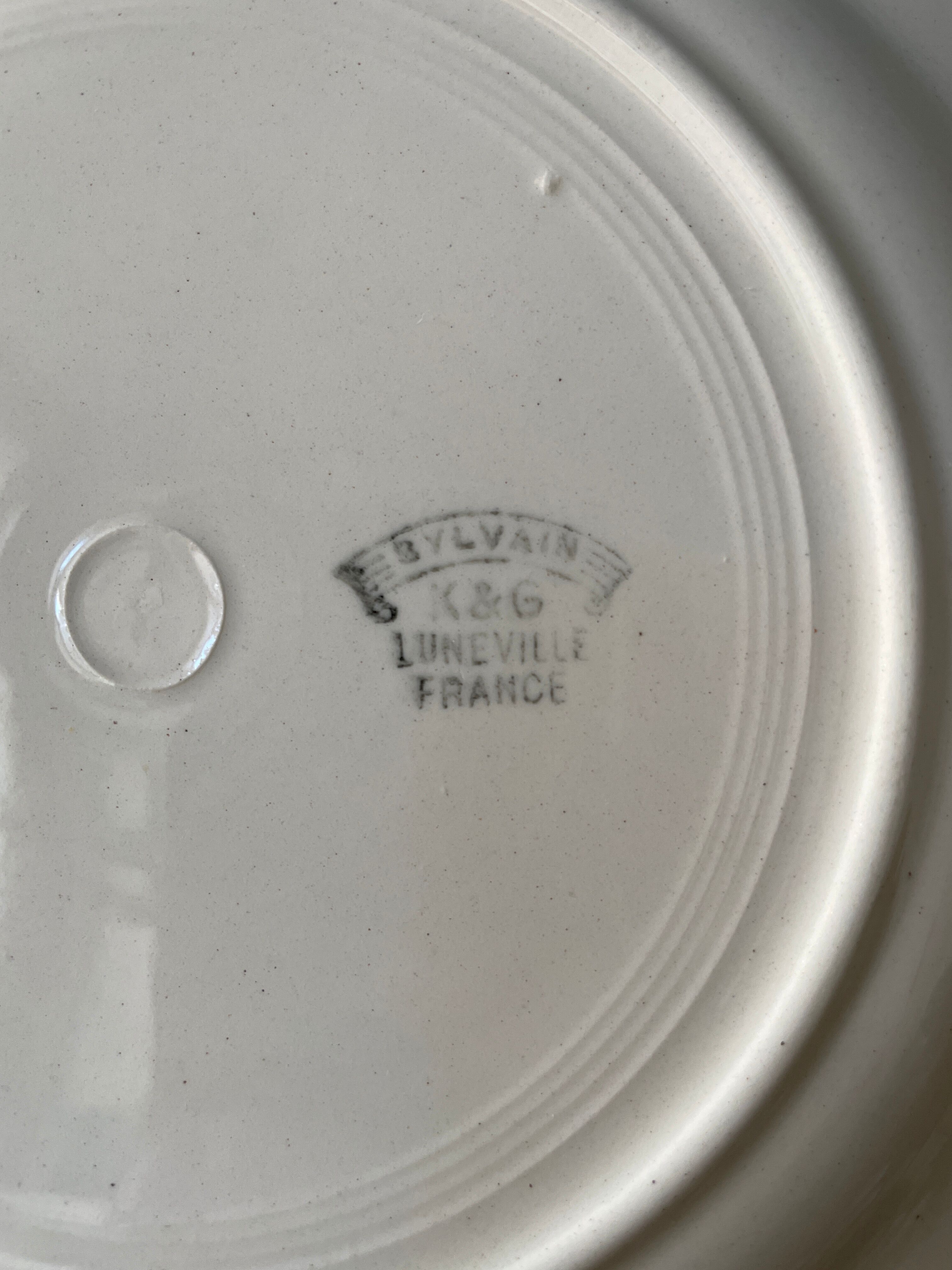 Set of 10 flat plates K&G Lunéville, model Sylvain
