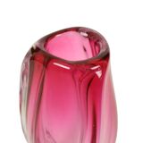 Petit Vase Violet Val Saint Lambert Design René Delvenne 20cm