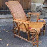 Chaise longue en rotin - 1930