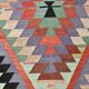 6x8 Geometric Handmade Wool Oushak Area Kilim Rug, 170x255Cm