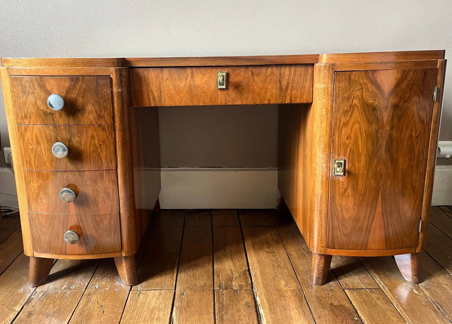 1930s walnut desk