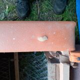 Skai orange convertible sofa 1950s