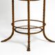 Italian Mid Century Regency side table in gold plated Metal by Li Puma