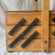 Travailleuse - boîte à couture en bois vintage