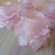 Lot de 4 tulipes roses art déco en pâte de verre