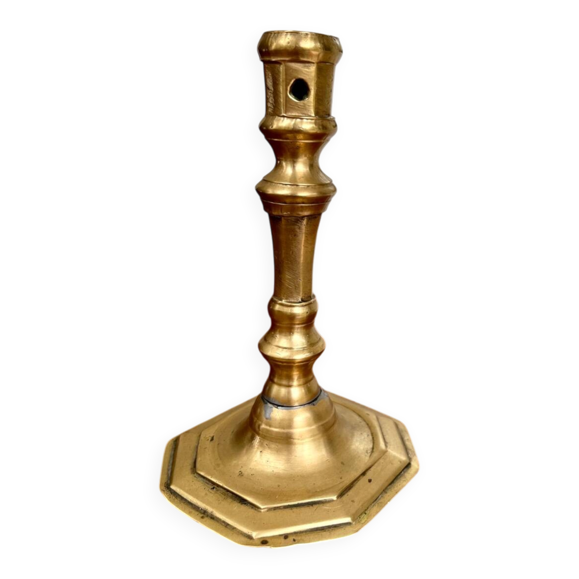 Vintage gold metal candlestick