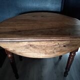 Table half-moon Louis Philippe feet turned