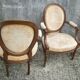 Pair of Louis XVI style armchairs