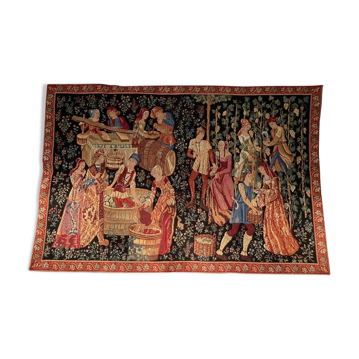 Vintage wall tapestry made in Flanders