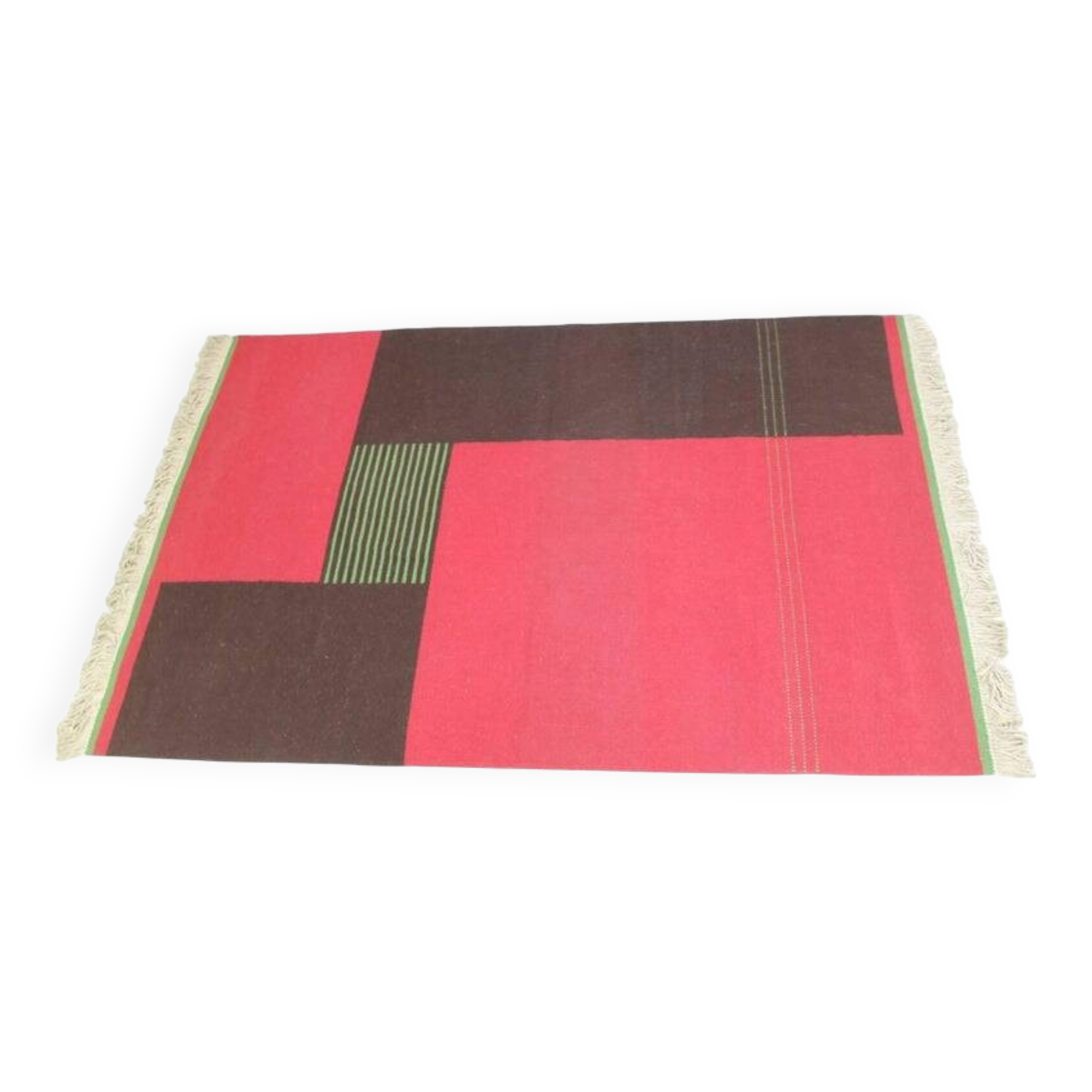 Tapis moderniste géométrique tchécoslovaque