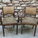 Paire de fauteuils bridge art deco