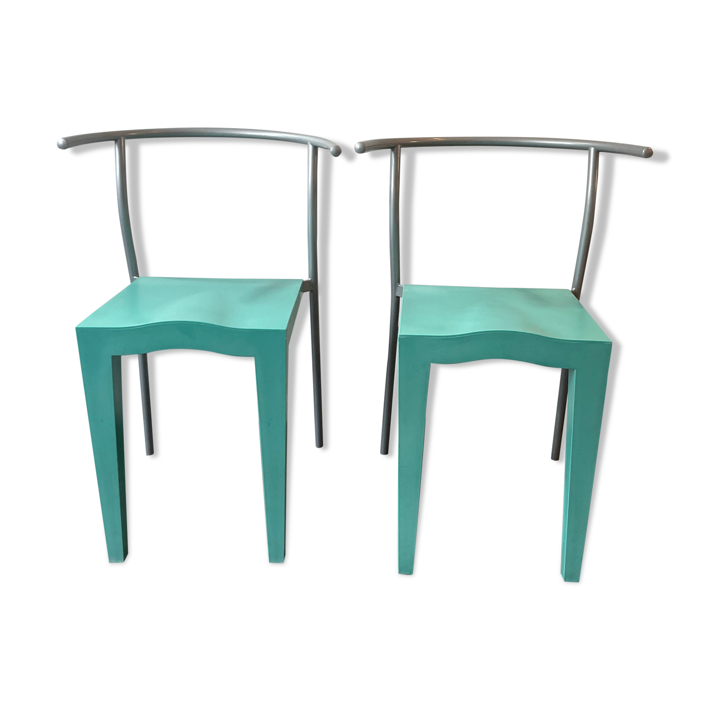2 chaises dr glob de Philippe starck pour Kartell, 1980s