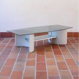 Table basse verre fumé 70's