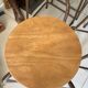 Series of 5 metal and wood workshop stools