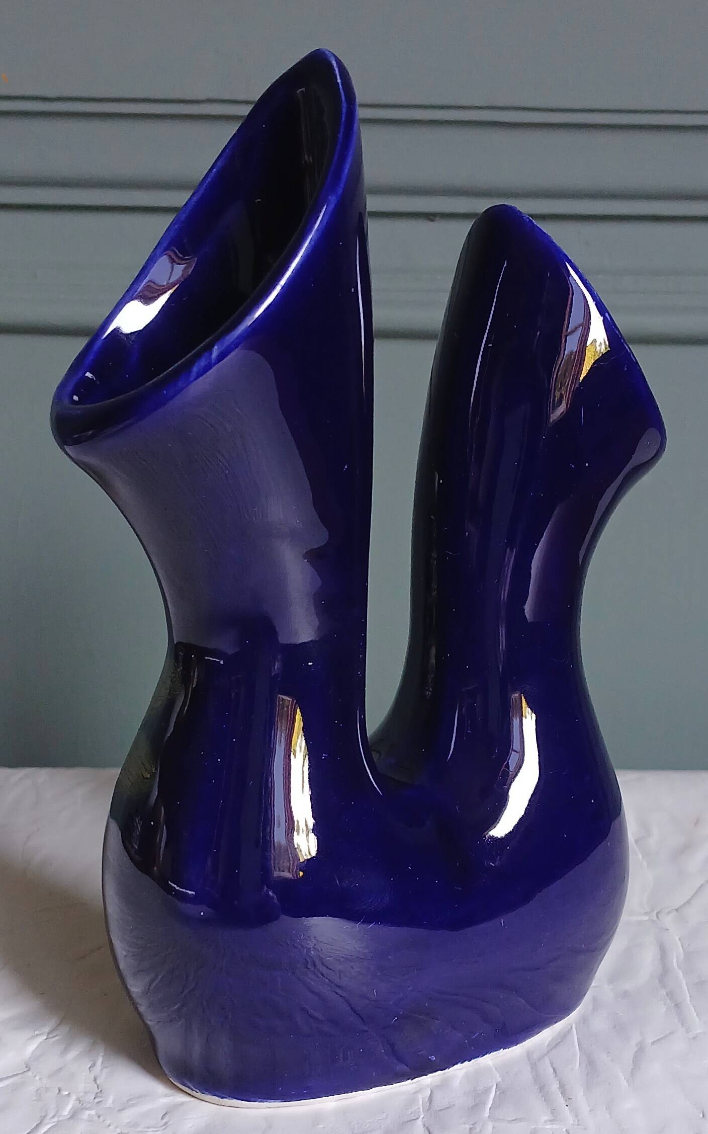 Double soliflore vase from Vallauris. Around 1960.