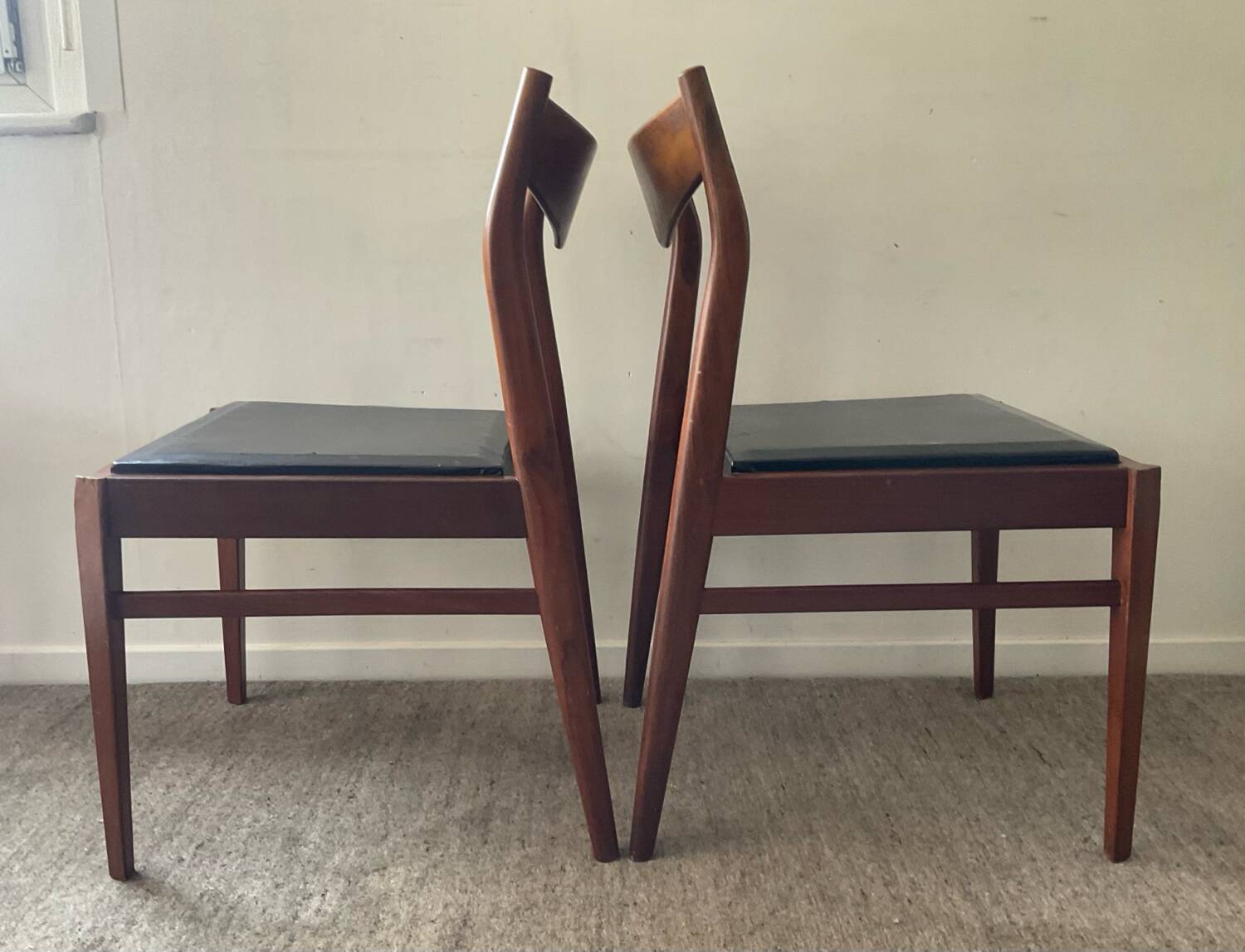 Pair of Scandinavian teak chairs, 1960s