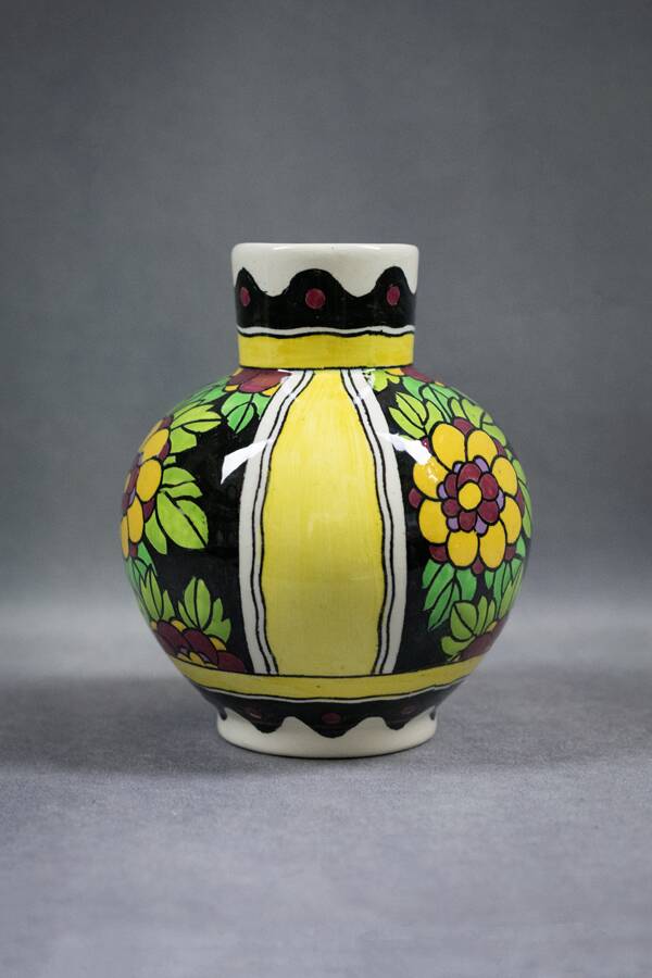 C. CATTEAU - Boch Keramis La Louvière - Art Deco Vase from the 1930s