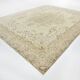 Tapis Vintage Beige Clair Motif Médaillon Floral Élégant, 354x458 Cm