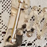 Metal accordion wall candle holder