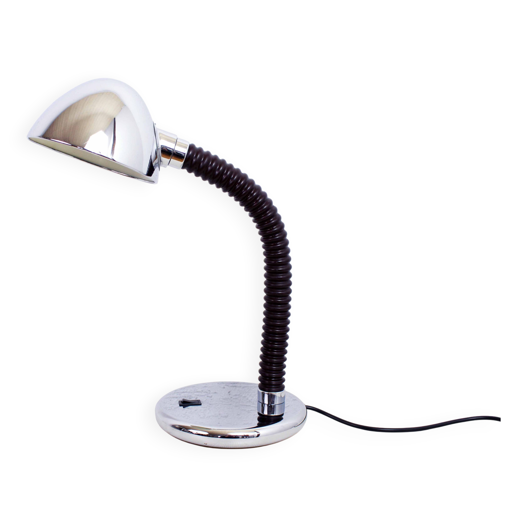 Space Age chrome metal desk lamp