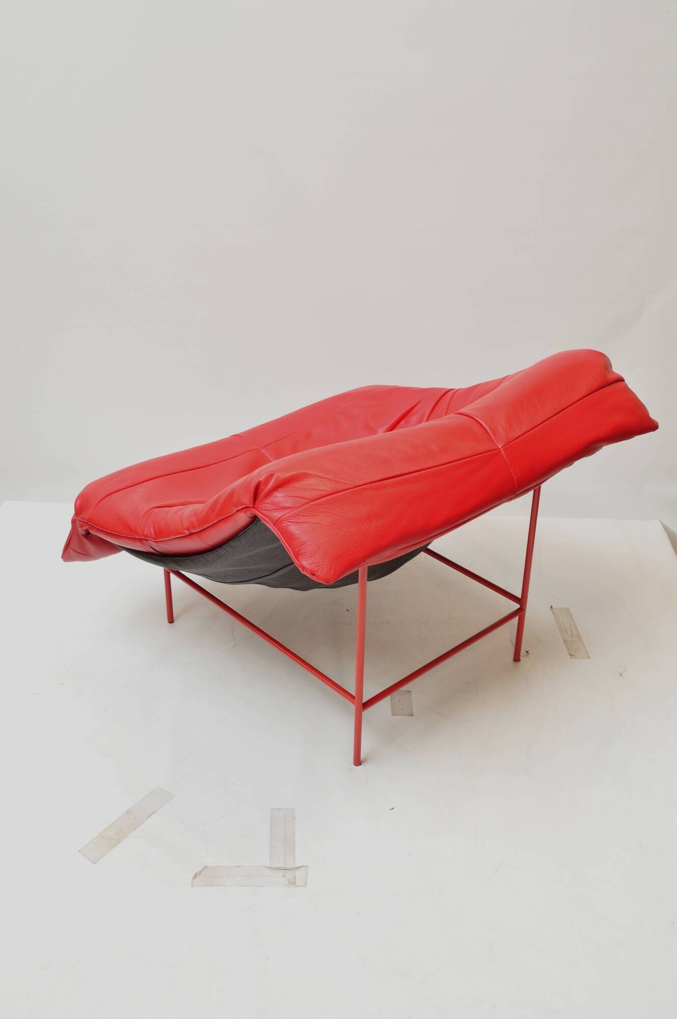 Vintage Montis Butterfly lounge chair by Gerard van den Berg in red leather