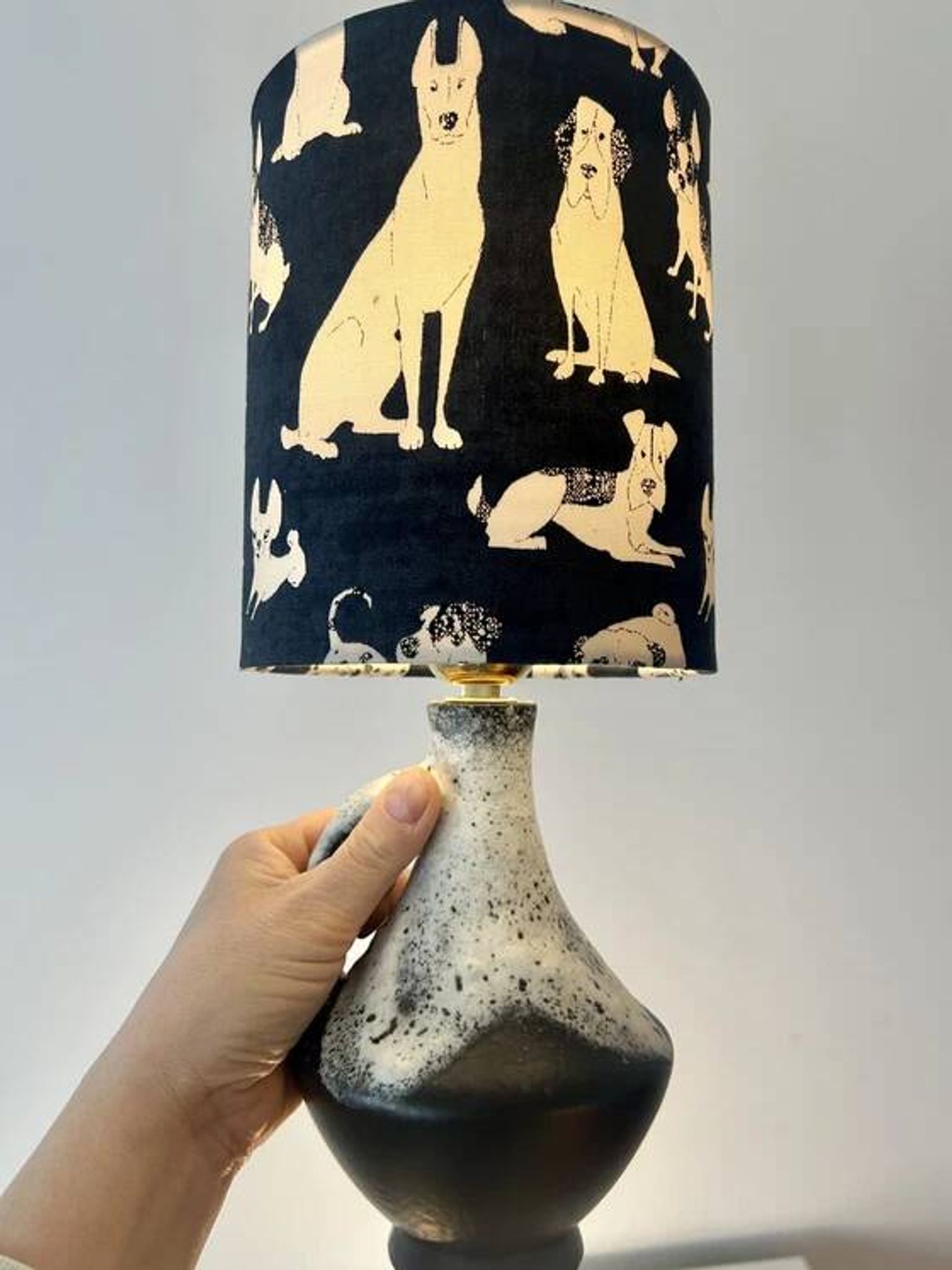 Rare design lamp in ceramic from West Germany by Bay Keramik - cordless, suitable for outdoor use.