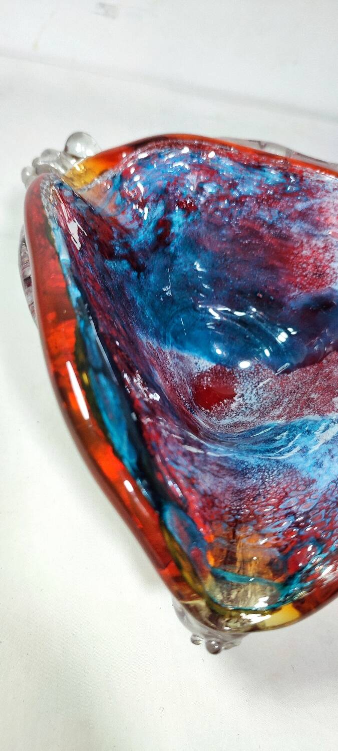 Cenicero de cristal de Murano. Italia, 1980s