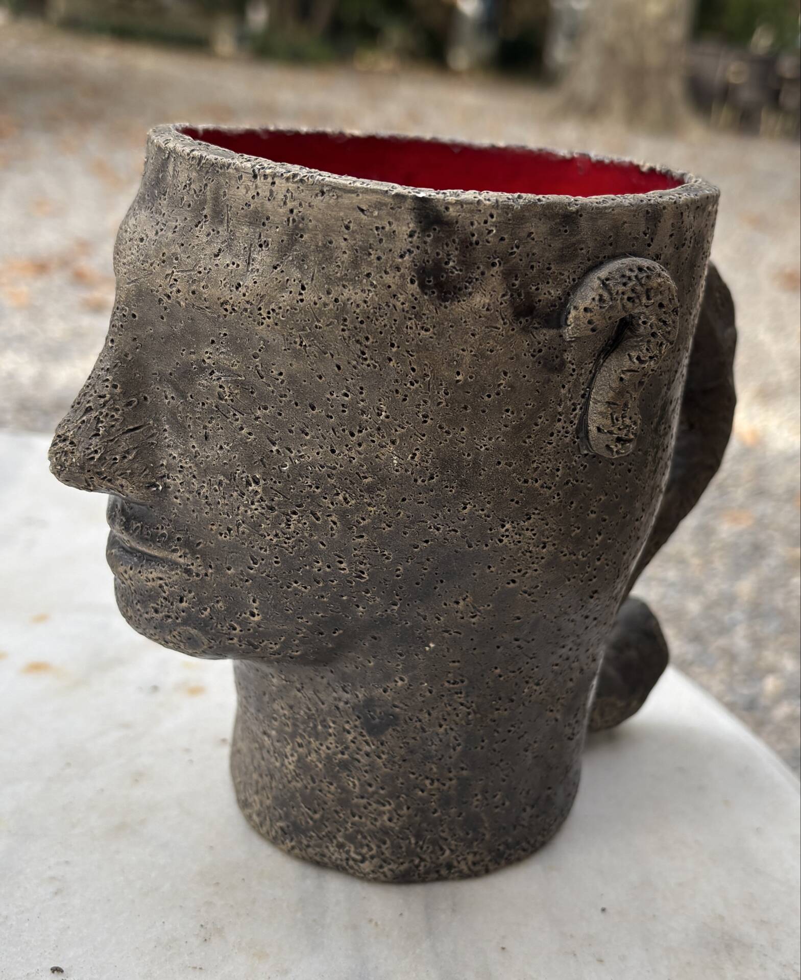 Beautiful anthropomorphic ceramic signed by Francis TRIAY.