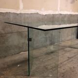Post modern tempered glass table circa 1980