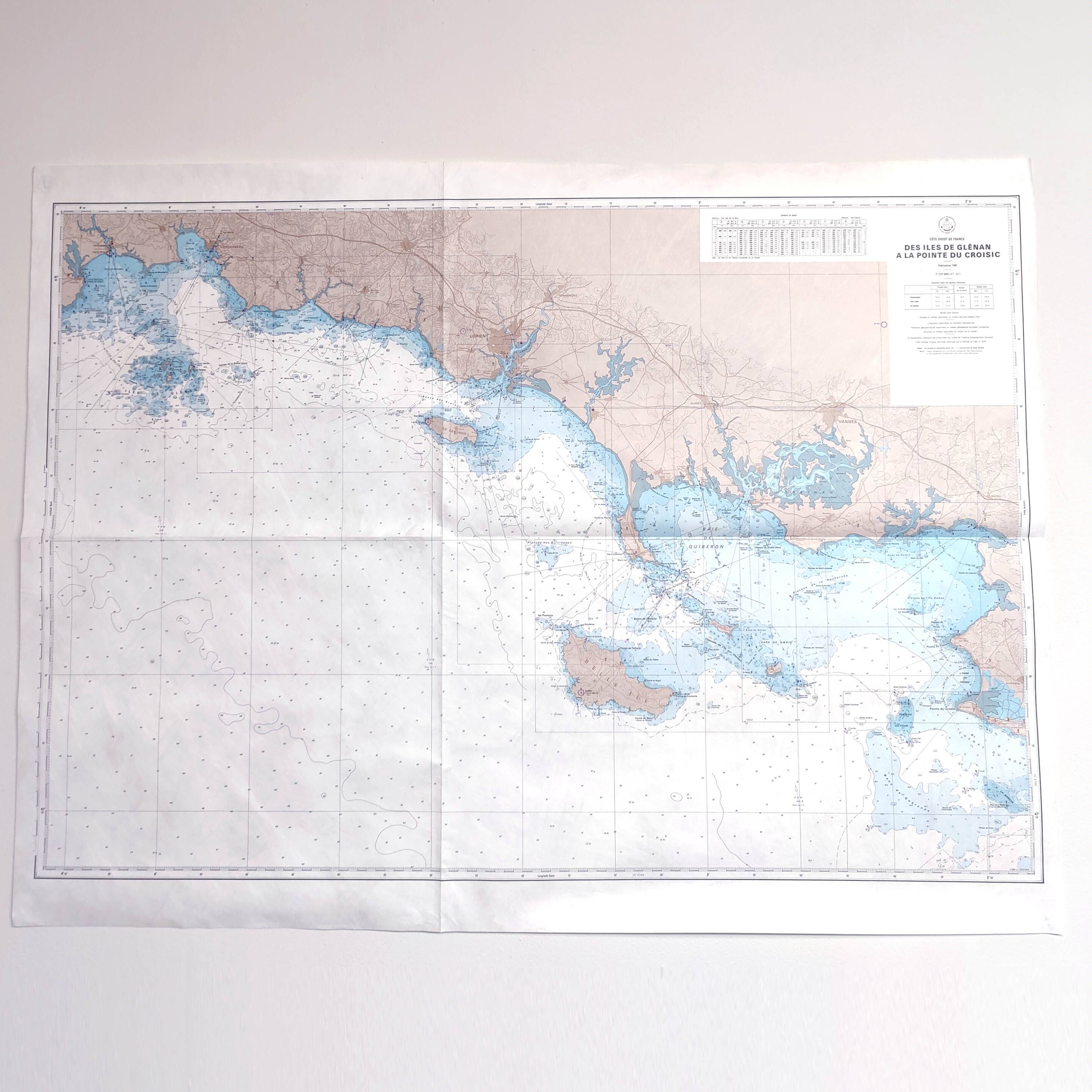 Map of Finistère and Morbihan, west coast of France
