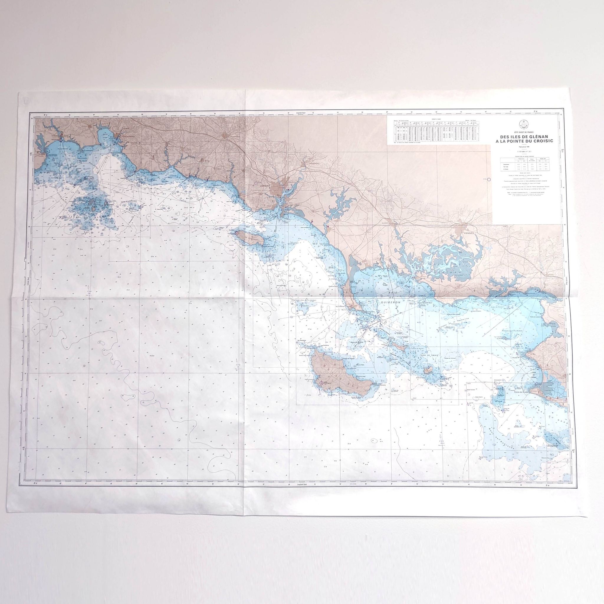 Map of Finistère and Morbihan, west coast of France