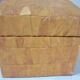 Stool, leather storage chest, 60